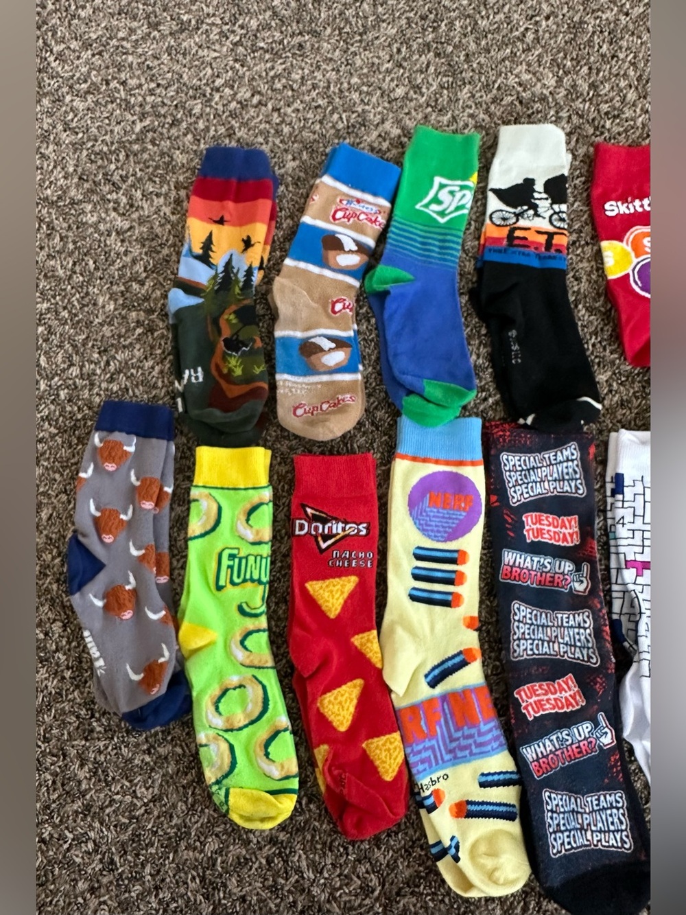 Fun Collection of Novelty Pop-culture Crew Socks - 12 pair - Picture 2 of 4